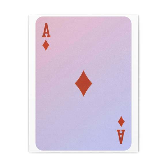 Ace Of Diamonds Playing Card Canvas Wall Art for Home Decor Ready-to-Hang - Picture 2 of 2